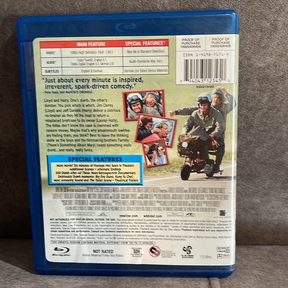 Dumb and Dumber Blue Ray Movie (unrated) - Picture 2 of 3